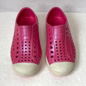 Native Jefferson Slip On Waterproof Sneakers Pink Shimmer Size C10